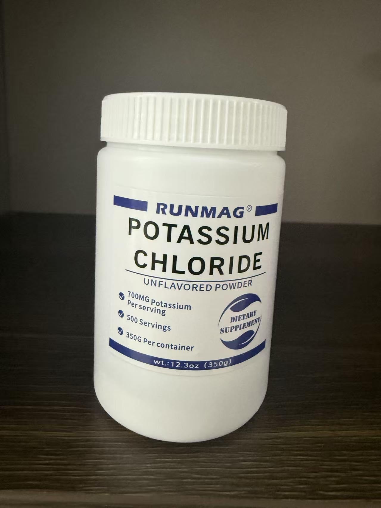 RUNMAG Potassium Chloride Powder 350g packaging