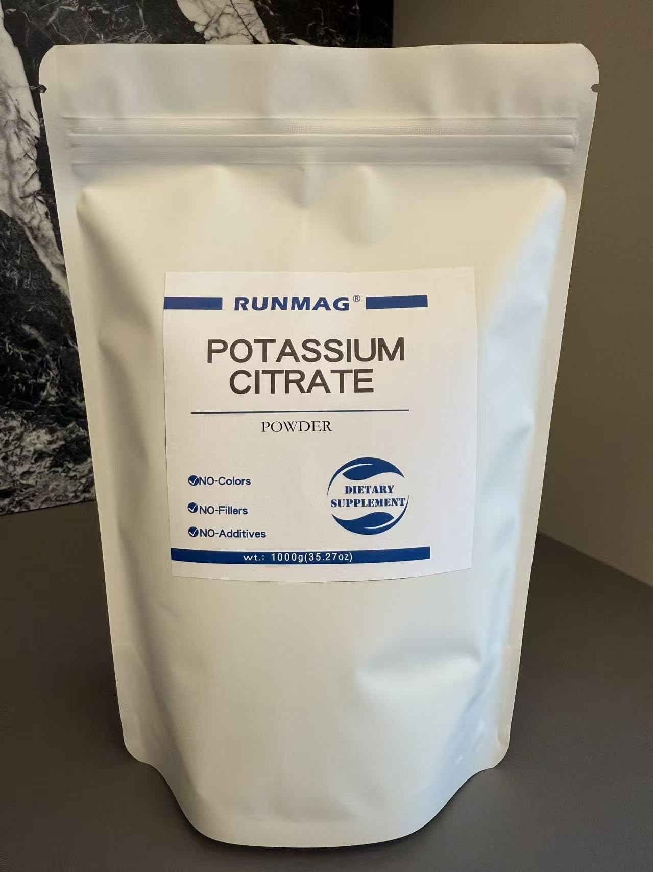 RUNMAG Potassium Citrate Monohydrate 1kg packaging