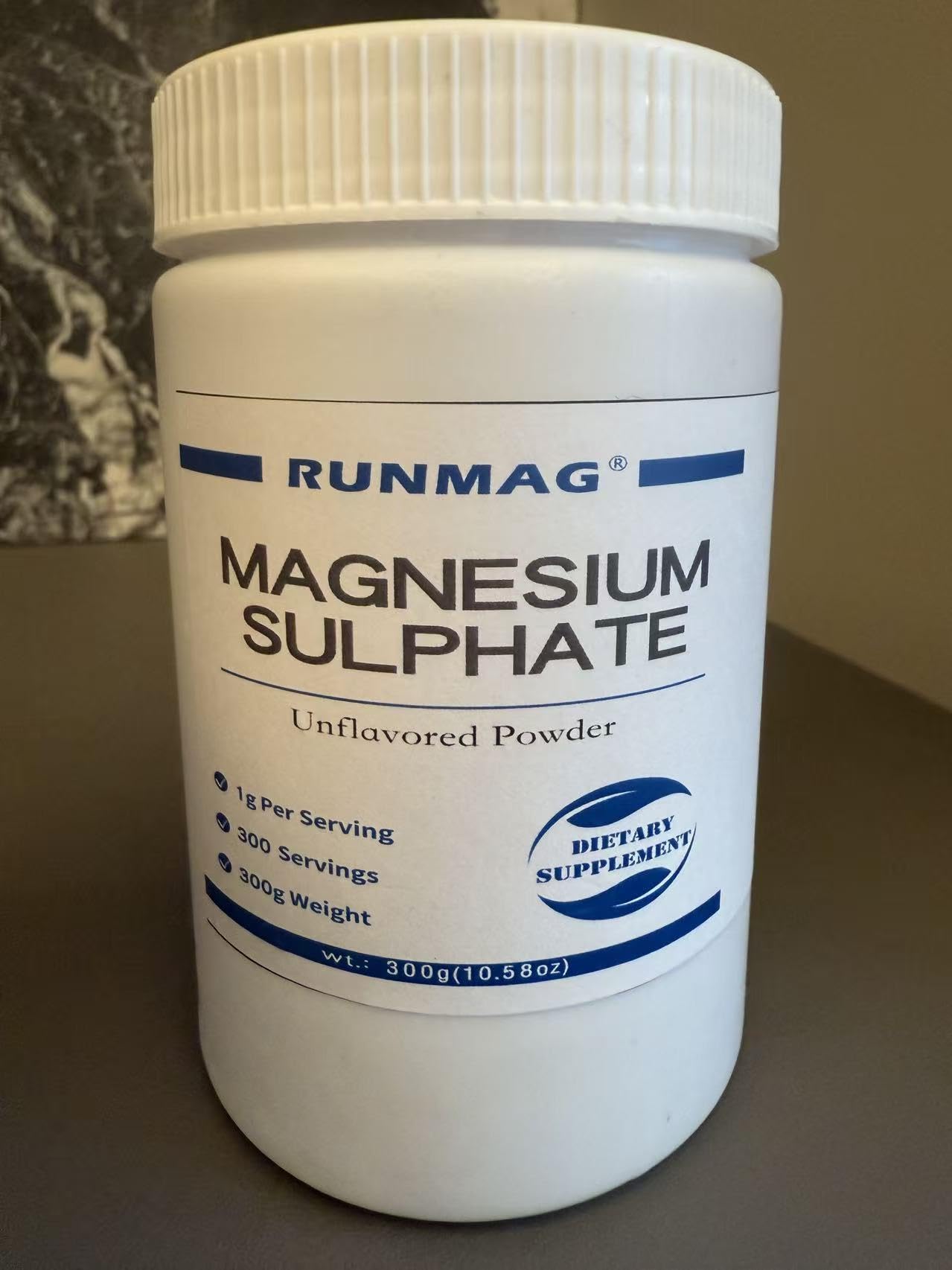 RUNMAG Pure Magnesium Sulfate Powder 300g packaging