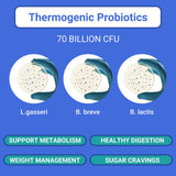 Ruolai Probiotics for Women 68B CFU capsules on a wooden table
