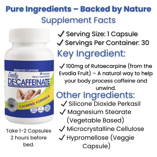 RUTA Daily De-Caffeinate Sleep Supplement Capsules close-up of capsules