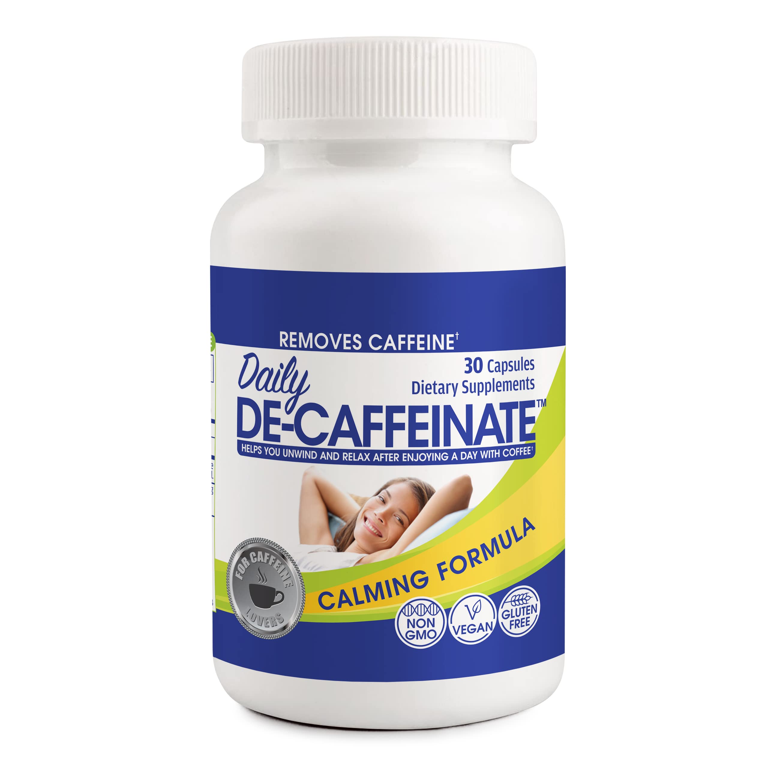 RUTA Daily De-Caffeinate Sleep Supplement Capsules front view