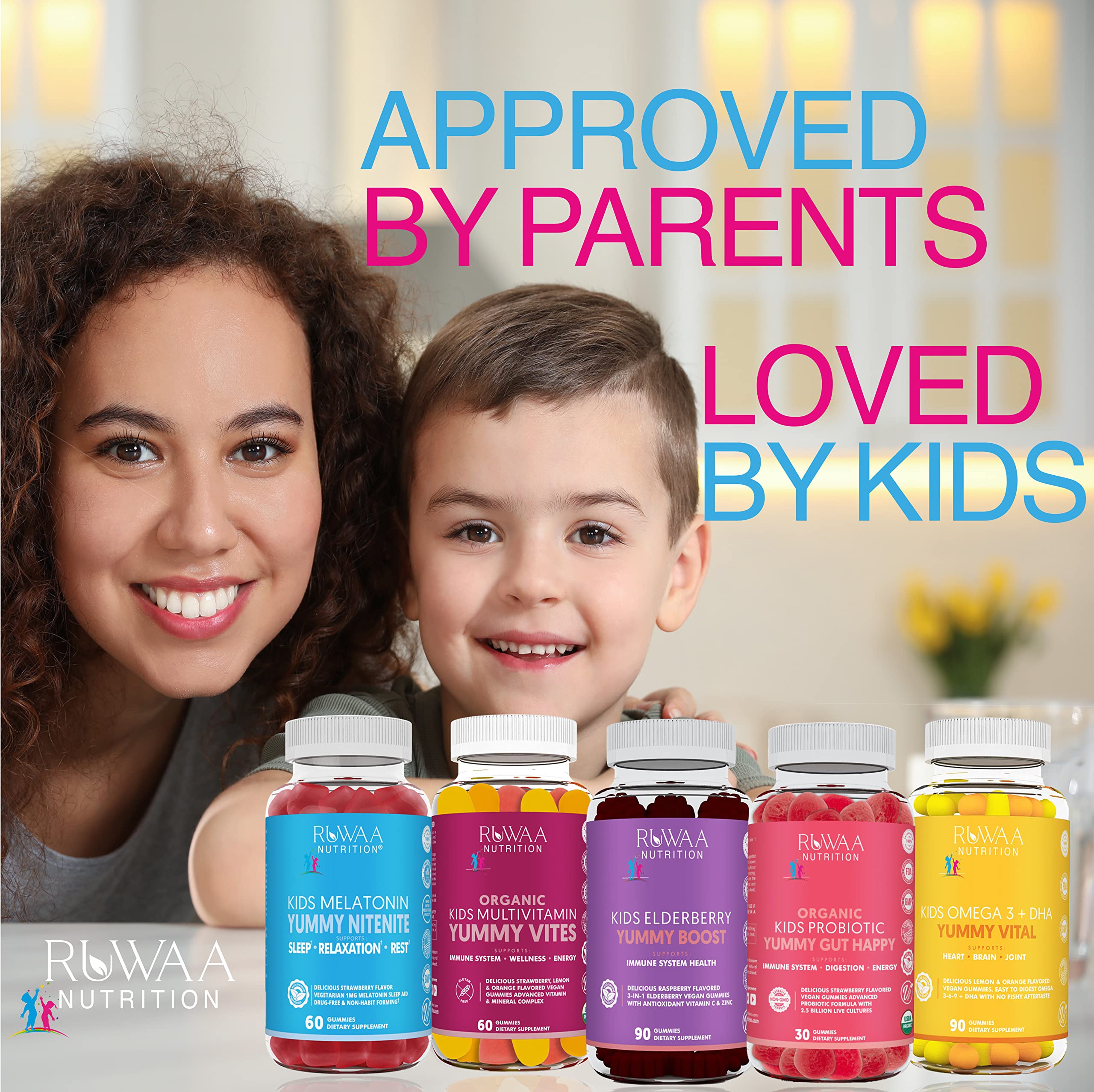 RUWAA NUTRITION Melatonin Kids Gummies 1mg nutrition facts