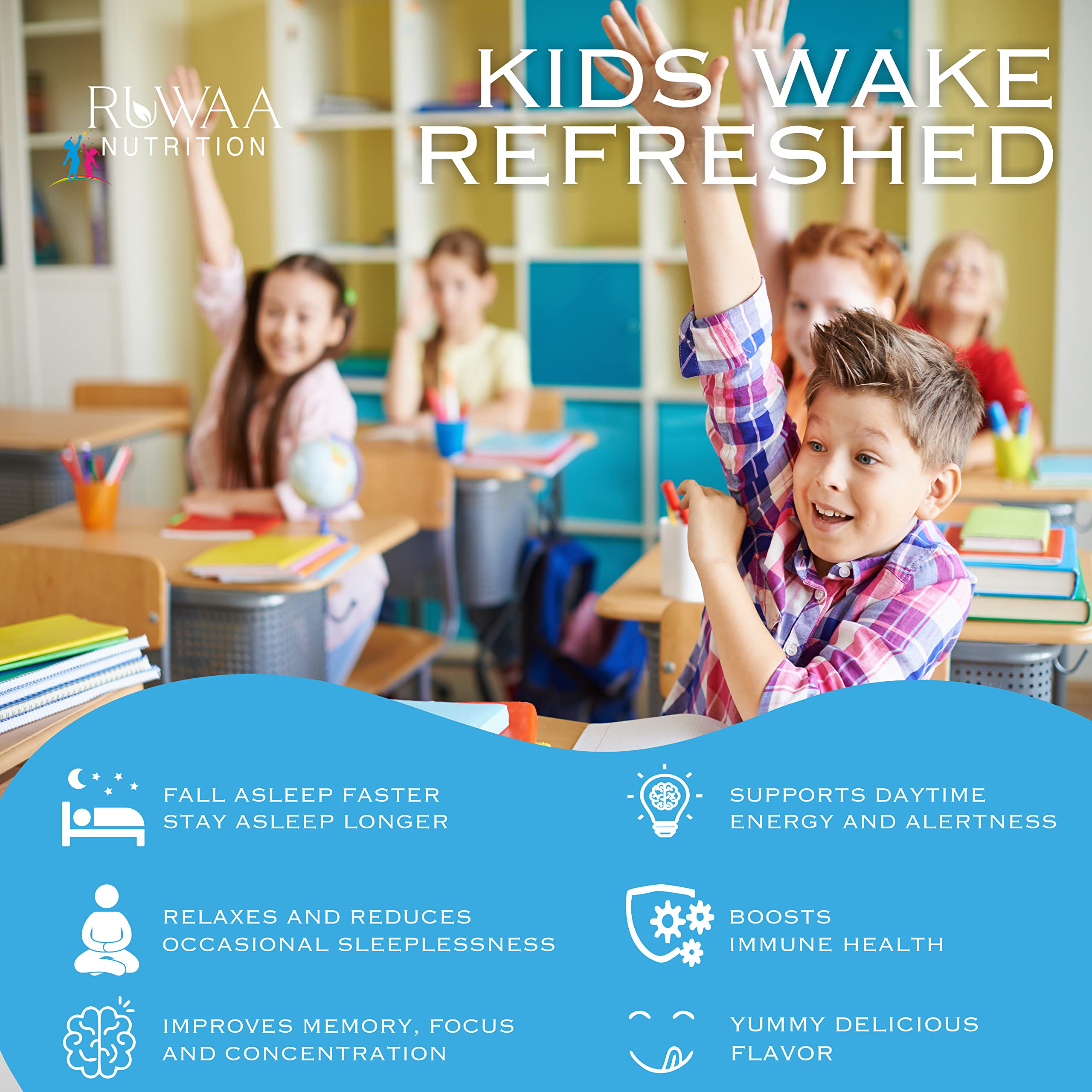 RUWAA NUTRITION Melatonin Kids Gummies 1mg packaging
