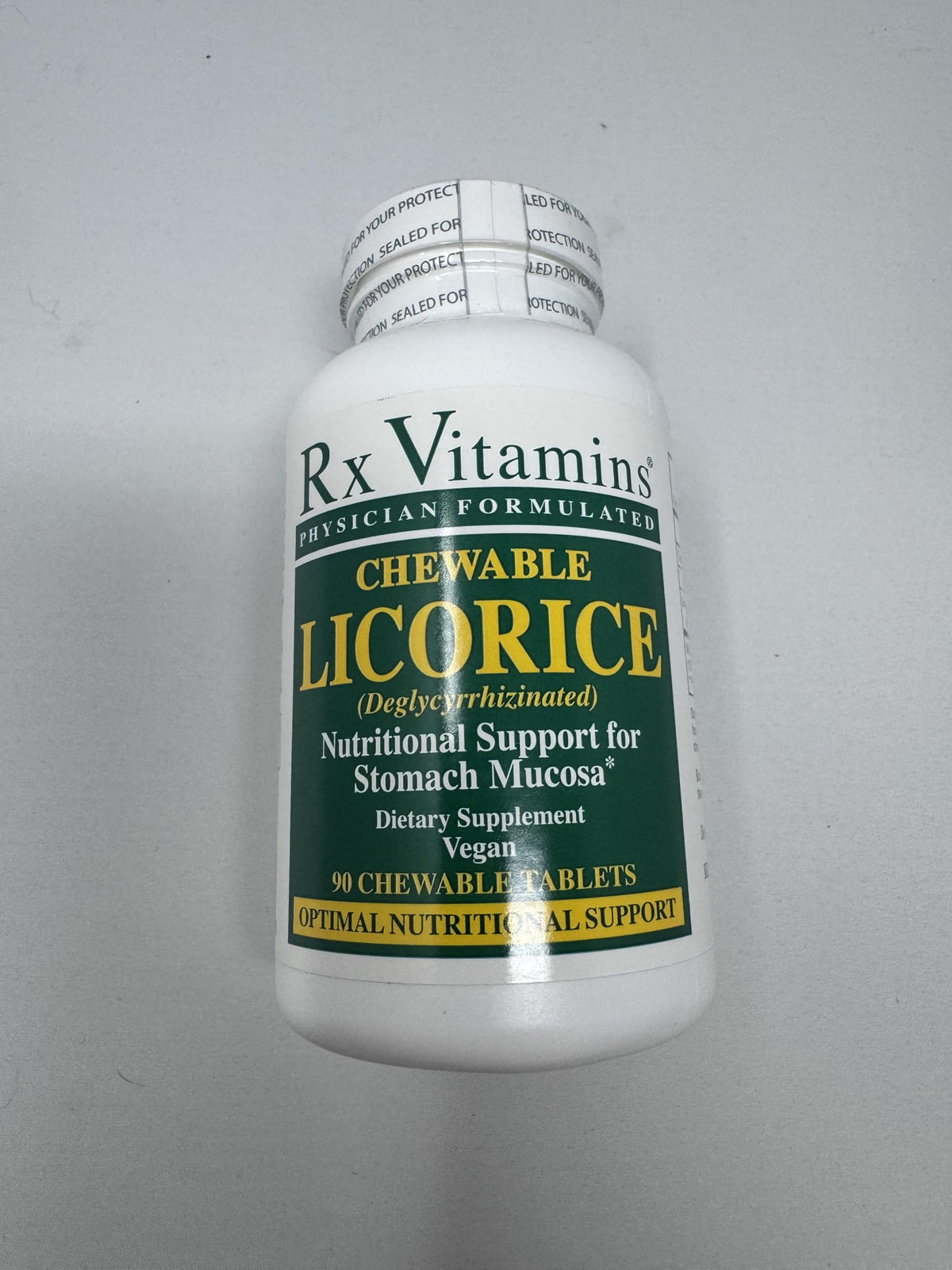 Rx Vitamins DGL Licorice 500 mg 90 Tablets front view