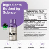 RYDE Sleep Shot Blackberry Flavor 2 fl oz back view
