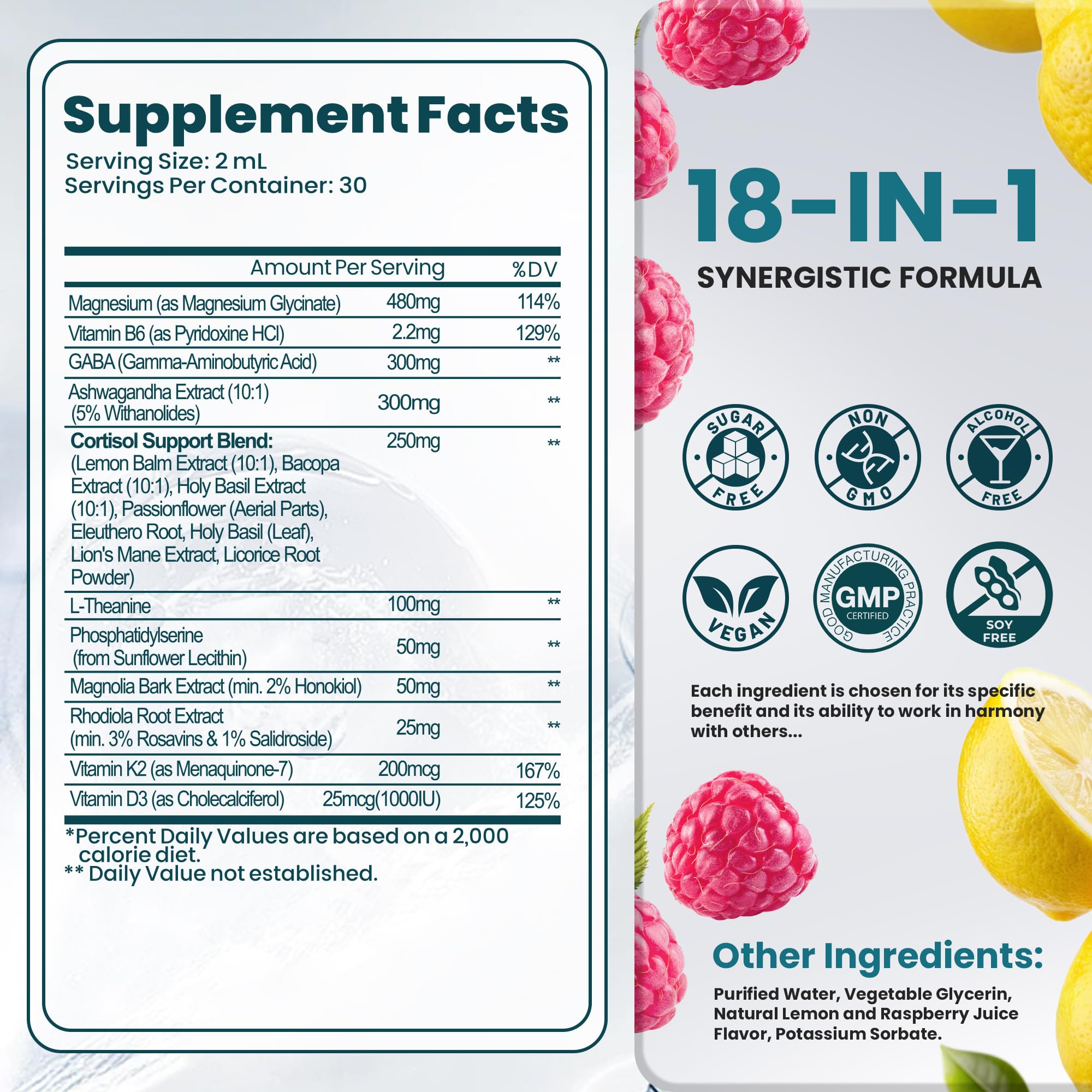 Rylaxed Cortisol Support Liquid Drops 125g packaging