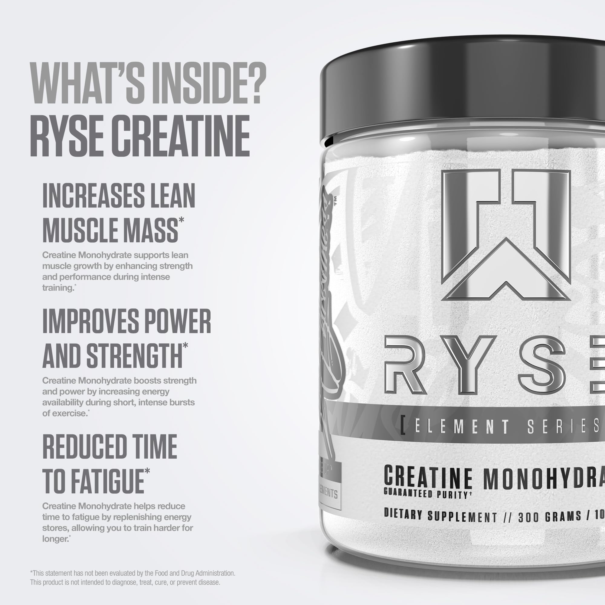 RYSE Up Supplements Creatine Monohydrate packaging