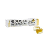 Ryukakusan Licorice Root Supplement on a wooden surface