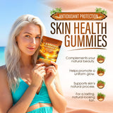 Ryurop Tanning Gummies open pouch showcasing gummies