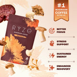 RYZE Mushroom Coffee packaging side view