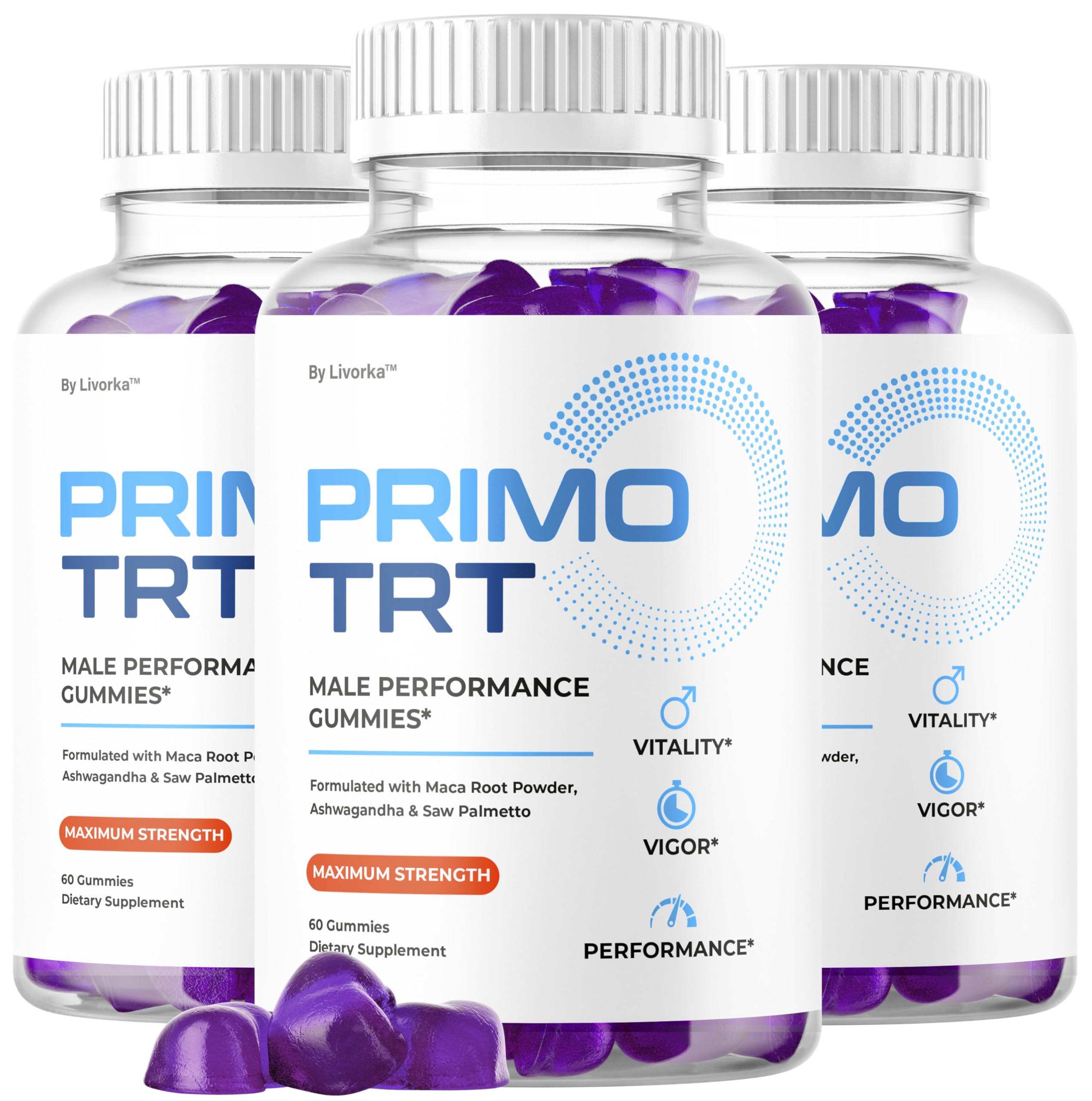 S.O Labs Primo TRT Gummies 60 count bottle front view