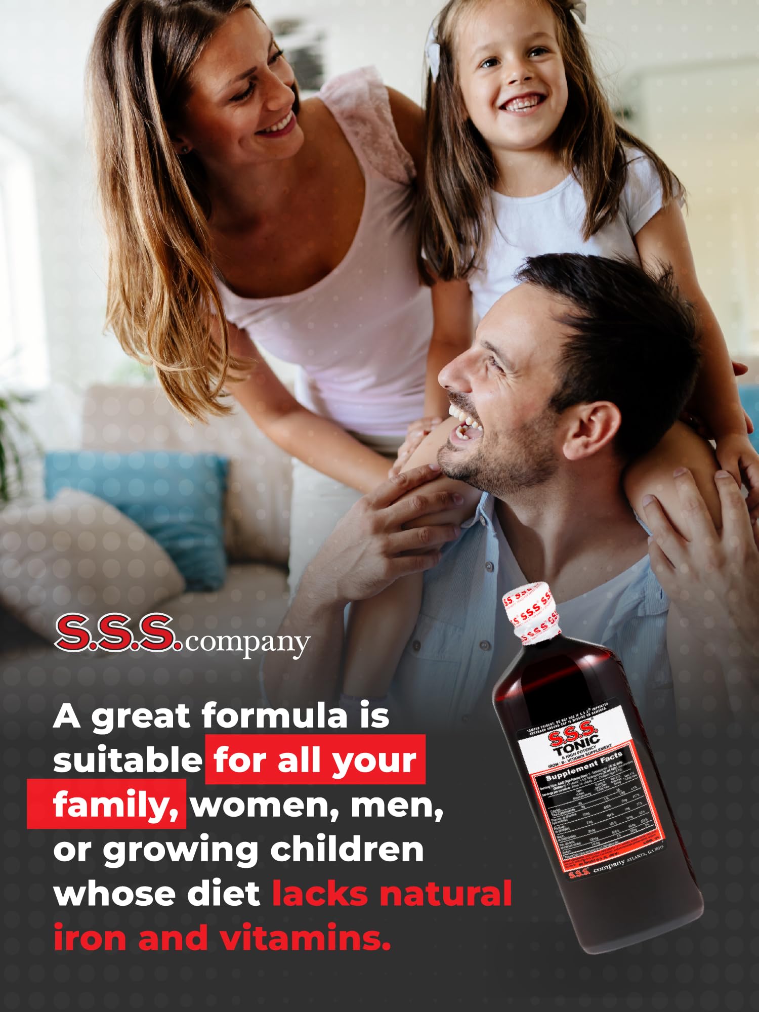 S.S.S. CO. High Potency Iron Liquid Supplement lifestyle scene