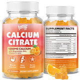 Saajoor Calcium Citrate Gummies front view with orange flavour