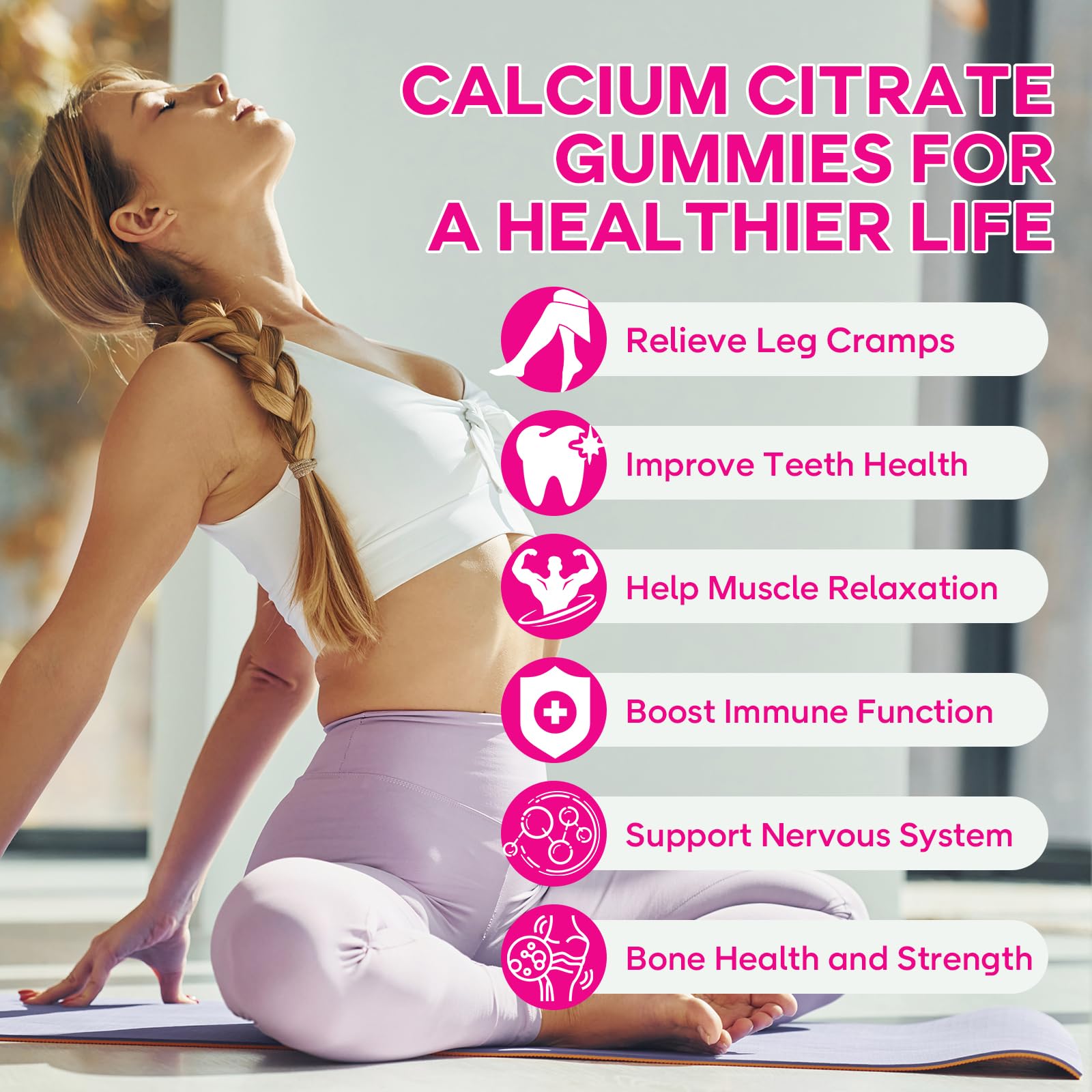 Saajoor Calcium Citrate Gummies in a hand