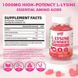 Saajoor L-Lysine Gummies bottle with 30 vegan gummies