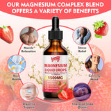 Saajoor Magnesium Glycinate Liquid Drops 60ml bottle with strawberries