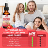 Saajoor Magnesium Glycinate Liquid Drops 60ml with glass of water