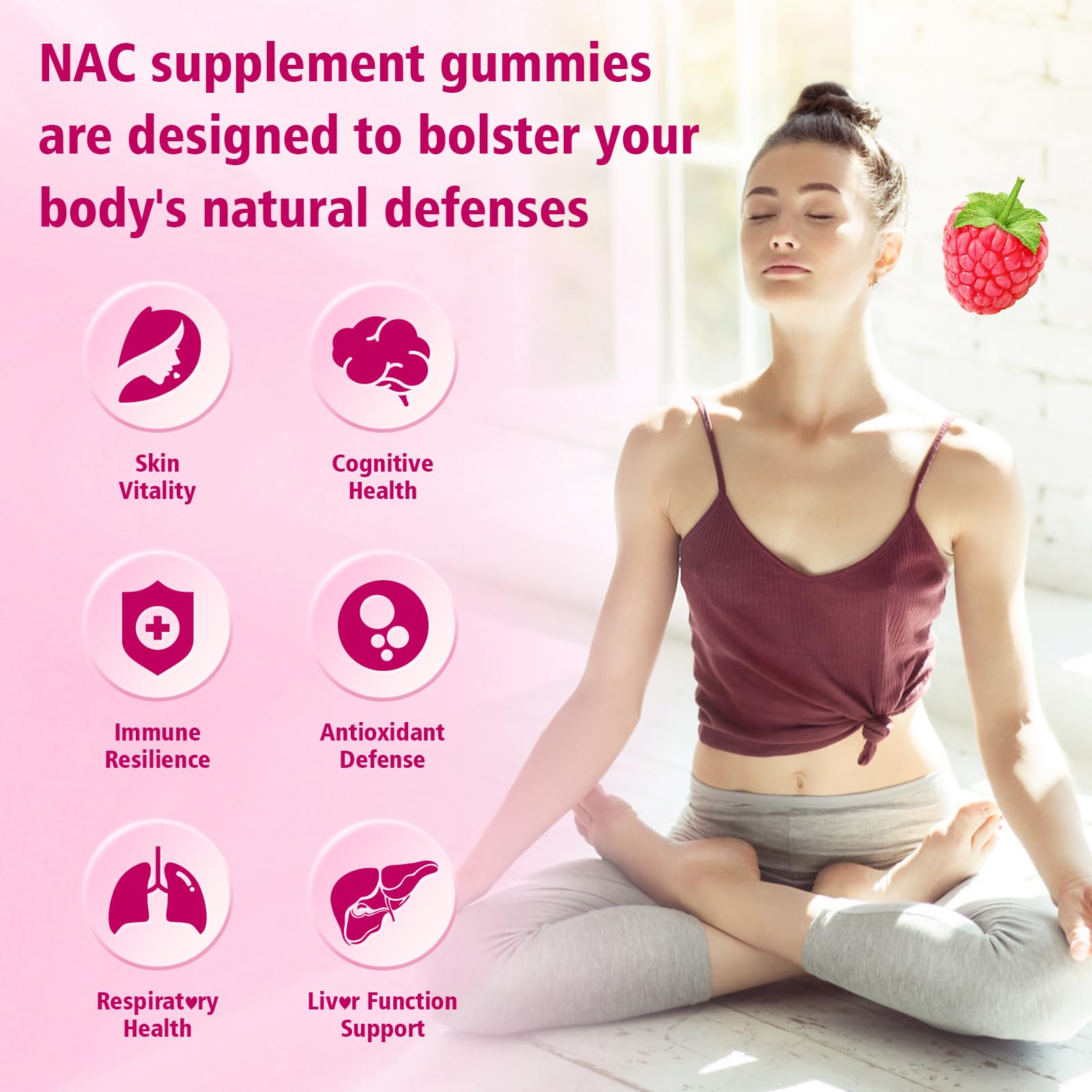 Saajoor NAC Gummies on a wooden table