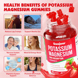 Saajoor Potassium Magnesium Gummies two gummies on a table