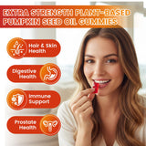 Saajoor Pumpkin Seed Oil Gummies showing strawberry flavour
