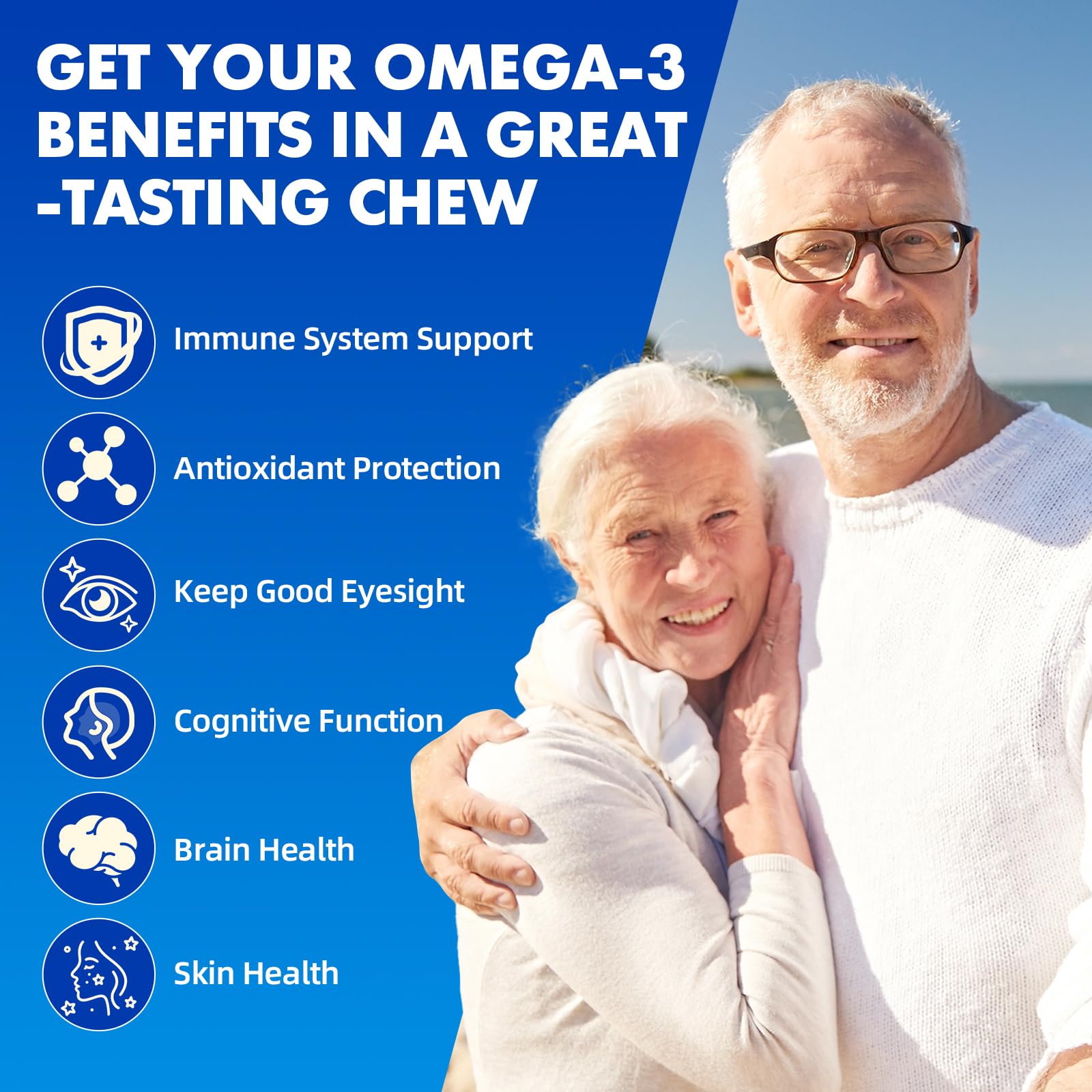 Saajoor Vegan Omega-3 Gummies showing two gummies