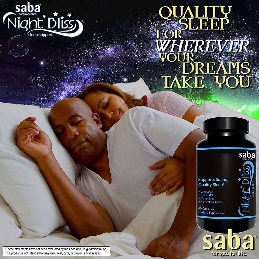 Saba Night Bliss Natural Sleep Aid bottle top view