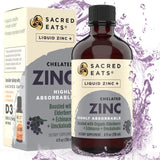 Sacred Eats Zinc Liquid 259g front view with berry flavour