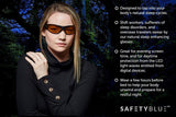 SafetyBlue Deluxe Blackout Sleep Glasses packaging