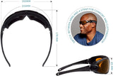SafetyBlue Deluxe Blackout Sleep Glasses with removable foam