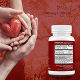 Safrel Maca Root Capsules side view with dosage information