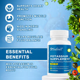 Safrel Potassium Supplement bottle side label