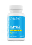 Safrel Vitamin D3 & K2 120 capsules bottle front view