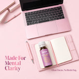 SAGA Mushroom Focus Supplement lifestyle scene with tea