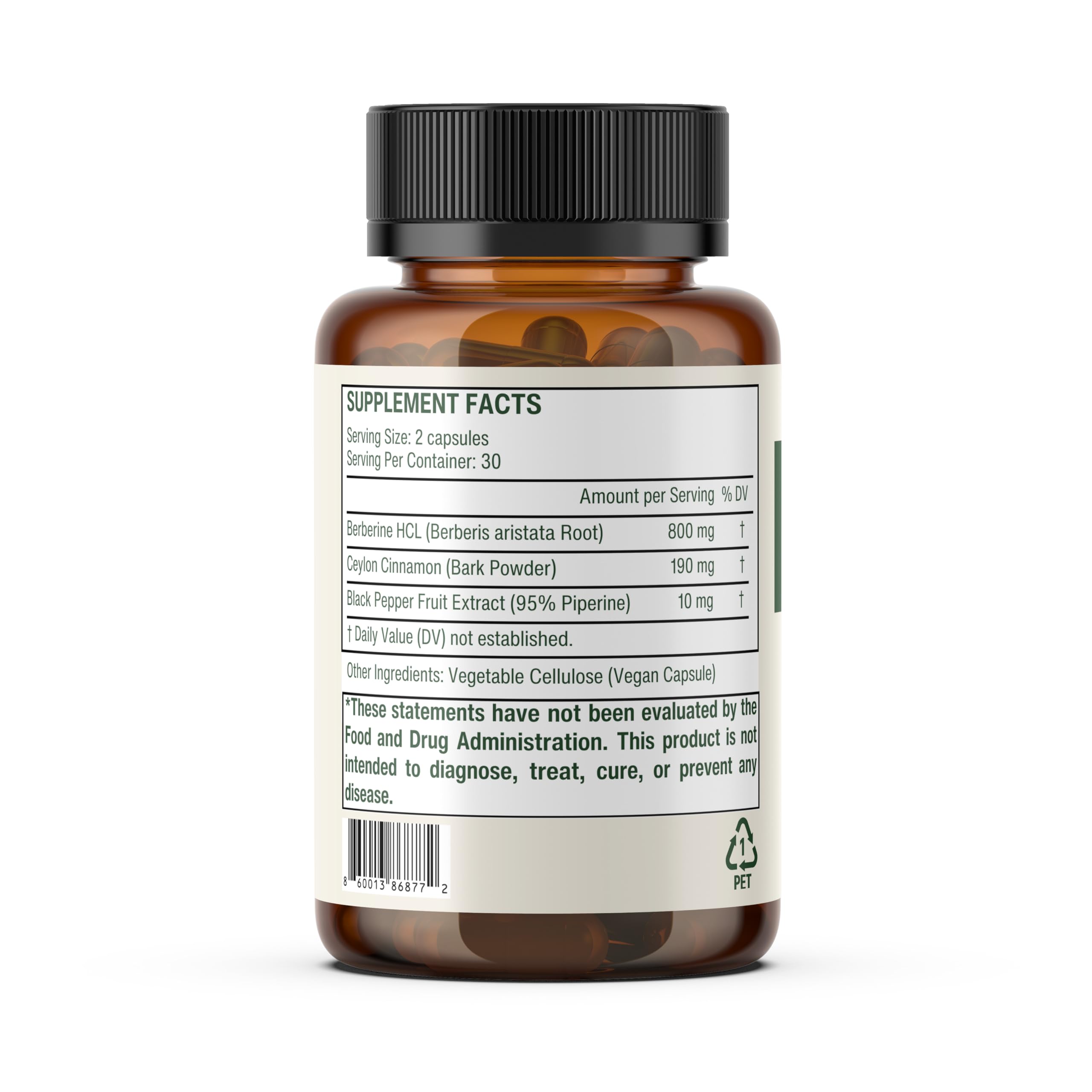 Sage & Self Berberine HCL supplement in a clean, minimalist setting