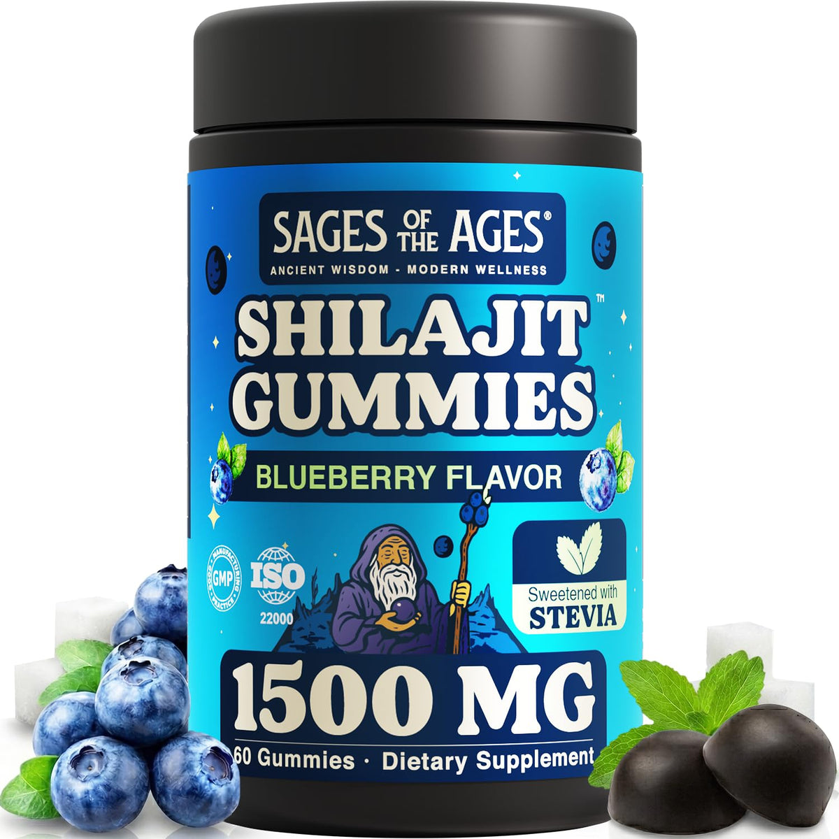 Sages Of The Ages Shilajit Gummies 1500mg front view