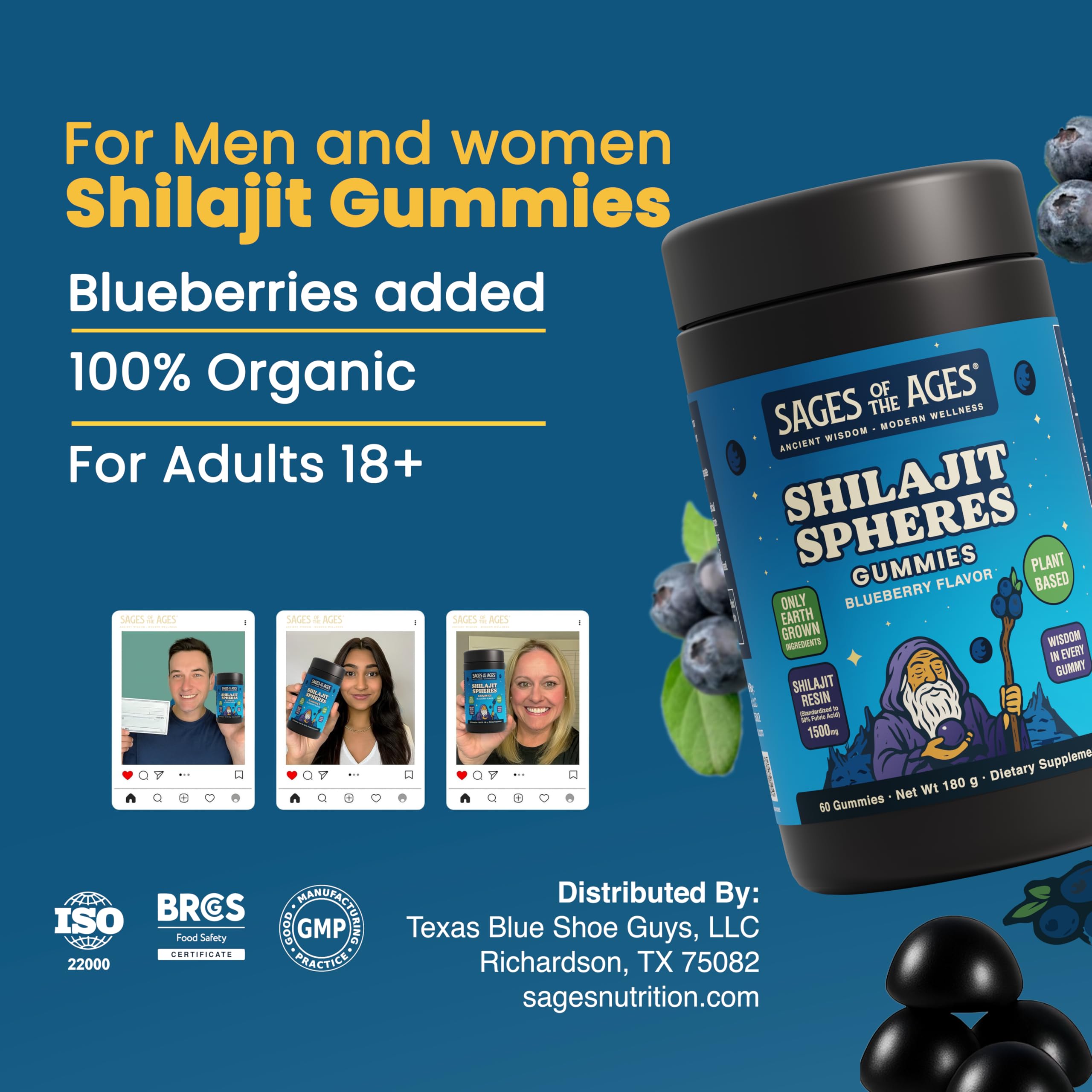 Sages Of The Ages Shilajit Gummies close-up