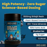 Sages Of The Ages Shilajit Gummies in a bowl