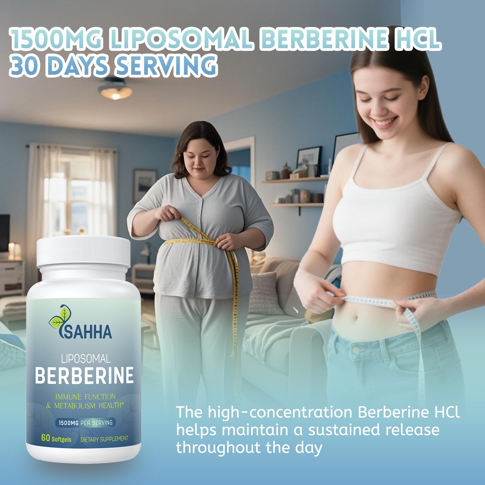 Sahha Liposomal Berberine 168g side view