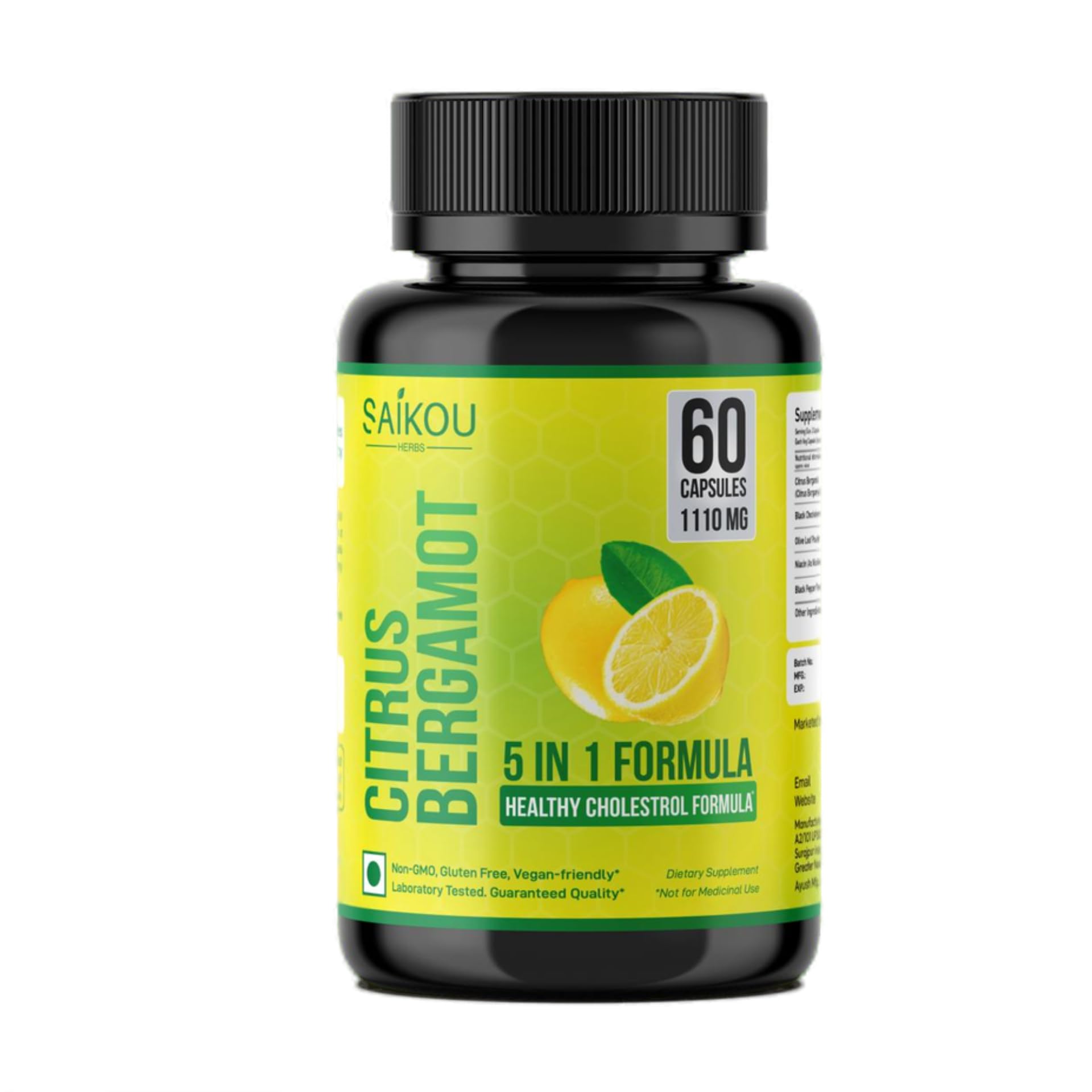 SAIKOU HERBS Citrus Bergamot 5 in 1 Formula front view of packaging