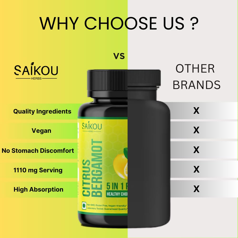 SAIKOU HERBS Citrus Bergamot 5 in 1 Formula ingredients list on the back