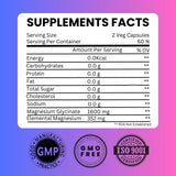 SAIKOU HERBS Magnesium Glycinate 800mg capsules side view