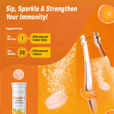 SAINEBIO Vitamin C Effervescent Tablets with fresh oranges