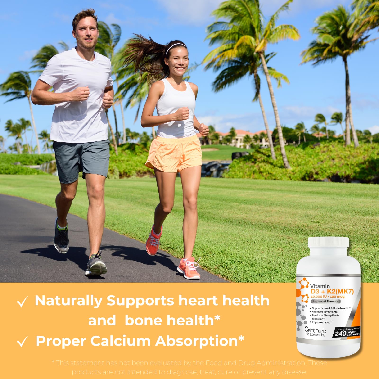 Saint-Marie de los Andes Vitamin D3 & K2 Capsules close-up of capsules