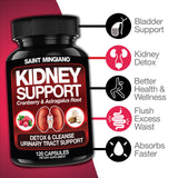 Saint Mingiano Cranberry Kidney Support Capsules with a measuring spoon