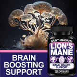 Saint Mingiano Lion's Mane Mushroom Supplement bottle side view
