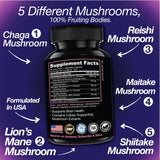 Saint Mingiano Lion's Mane Mushroom Supplement capsules on a wooden surface