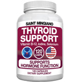 Saint Mingiano Thyroid Support Supplement front view, 120 capsules