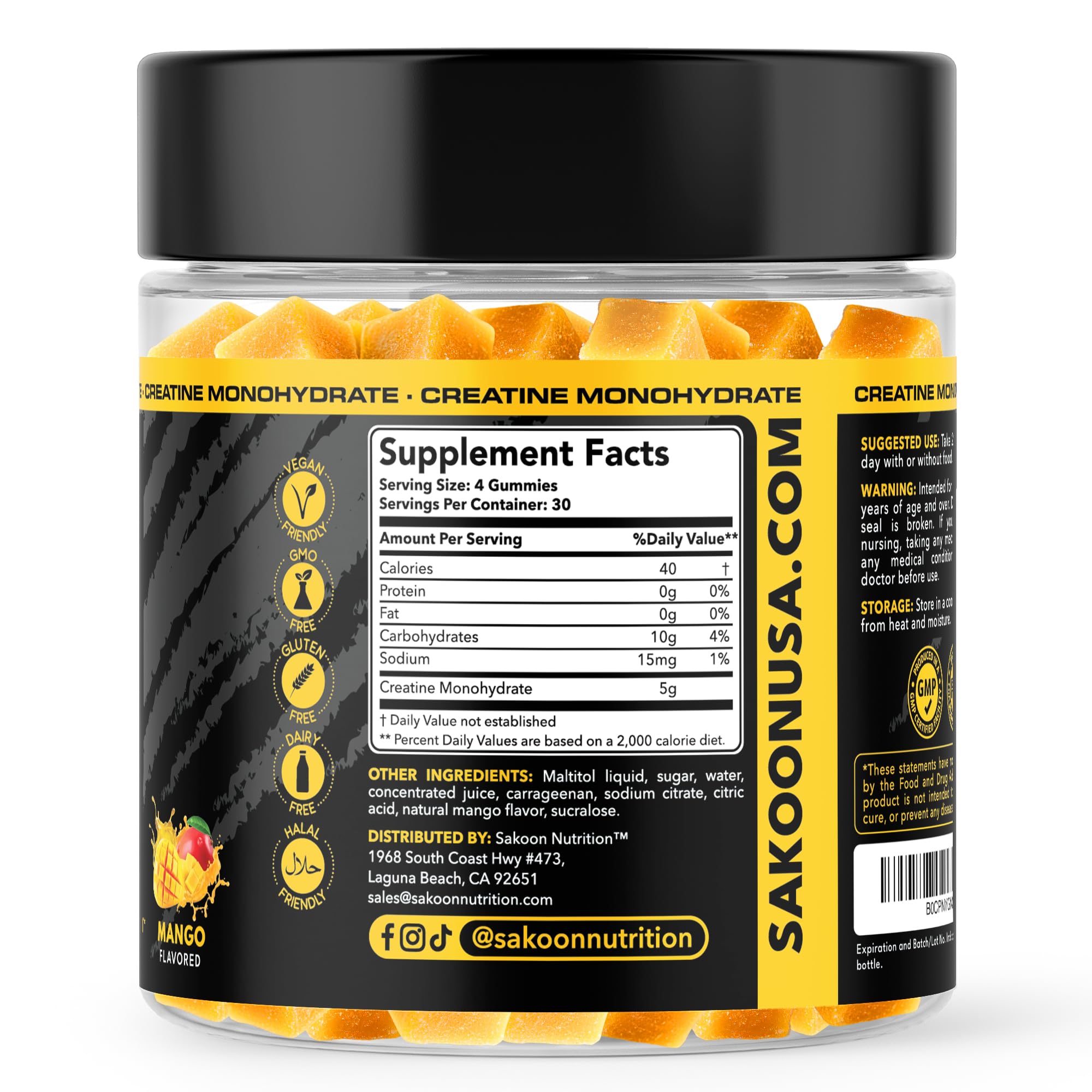 Sakoon Nutrition Maximum Strength Creatine Gummies on a table