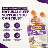 Sakoon Nutrition Melatonin Gummies 10mg back view showing ingredients